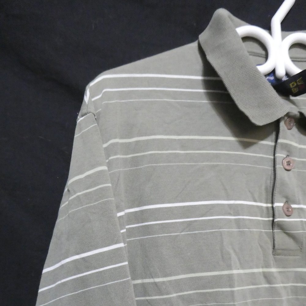 ARNOLD PALMER | large 44 | Striped Long Sleeve Polo Shirt - Picture 3 of 16
